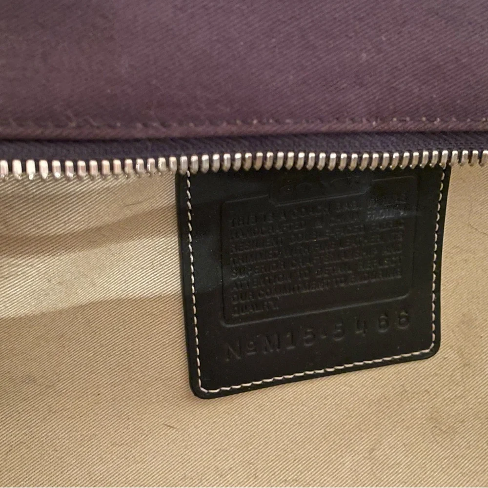 Coach leather and canvas small overnight bag